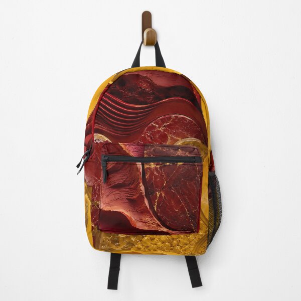 Item preview, Red and Gold Abstract Flame Marble Art designed and sold by Aureva Arts Shop.
