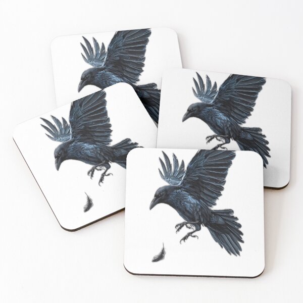 Item preview, Raven with Falling Feather designed and sold by IllumeInk.