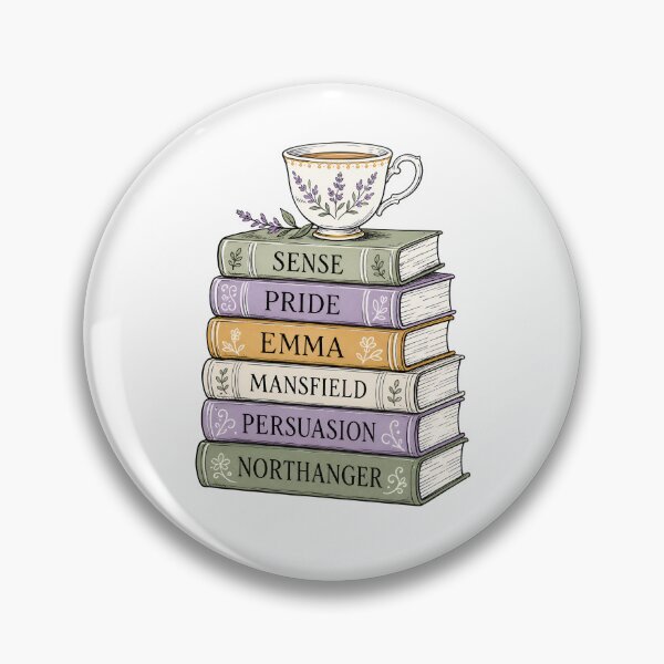 Item preview, Jane Austen Books Stack Sense Pride Emma Mansfield Persuasion Northanger designed and sold by Fenay Designs.