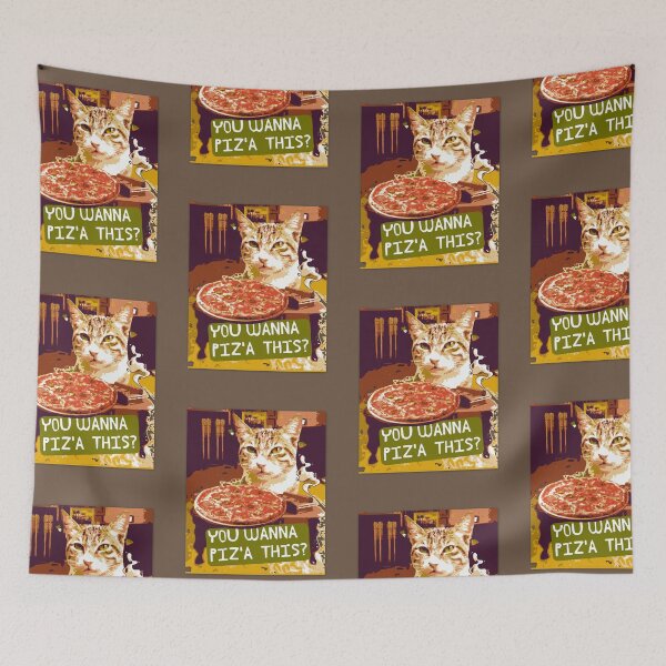 Item preview, The Godfather You Wanna Piz'a This? Funny Cat and Pizza Pun designed and sold by pulse_retail.