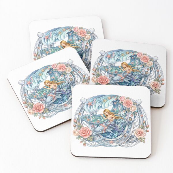 Item preview, Ocean Mermaid Fantasy Watercolor Art Print designed and sold by Mnrrstudio.