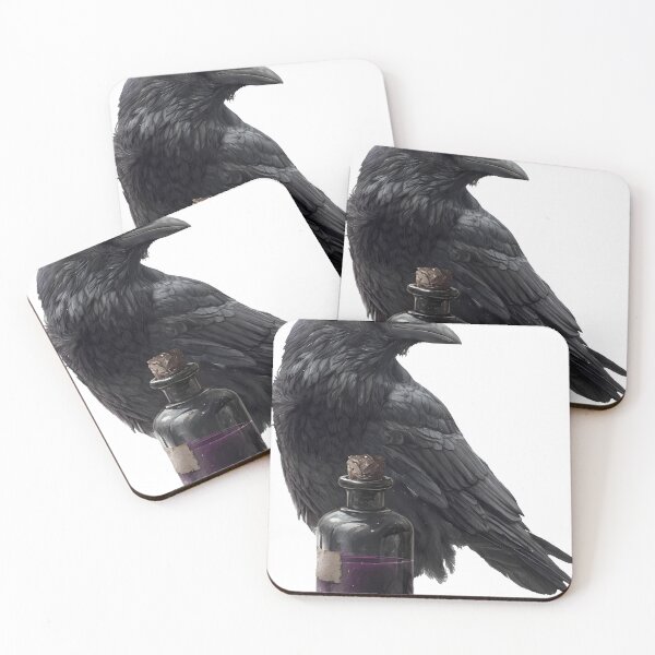 Item preview, Crow with Potion Bottle designed and sold by IllumeInk.