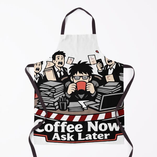 Item preview, Coffee Now Ask Later Office Coffee Motif designed and sold by Pommes im Bett.