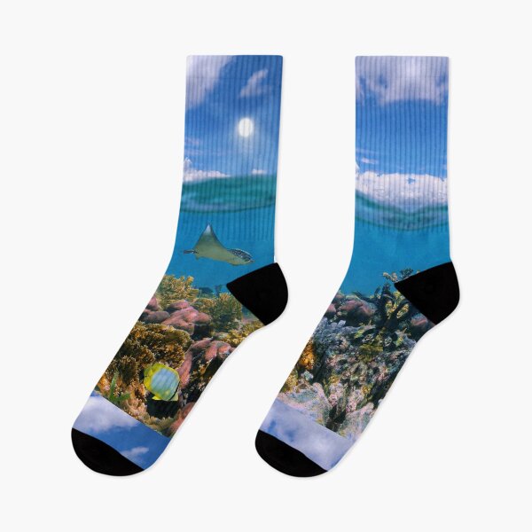Item preview, Mirrored Coral Reef Underwater Stingray Sky designed and sold by SolutionsArt.