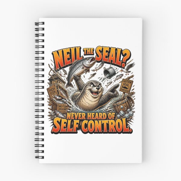 Item preview, Never Heard of Self Control Funny Seal Comic T-Shirt designed and sold by Cavalier-org.