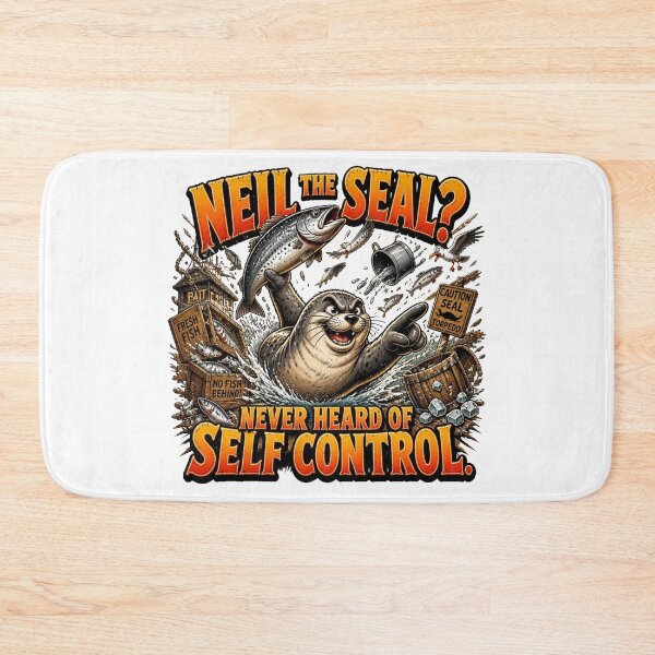 Item preview, Never Heard of Self Control Funny Seal Comic T-Shirt designed and sold by Cavalier-org.