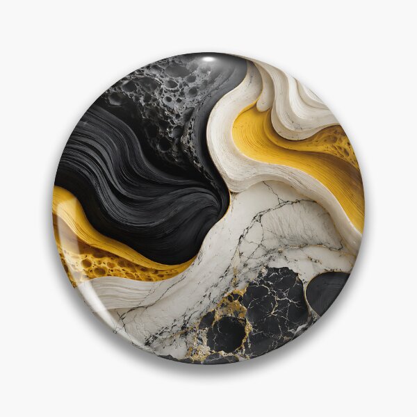 Item preview, Black Gold Marble Abstract Fluid Wave Art designed and sold by Aureva Arts Shop.