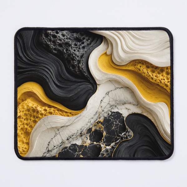 Item preview, Black Gold Marble Abstract Fluid Wave Art designed and sold by Aureva Arts Shop.