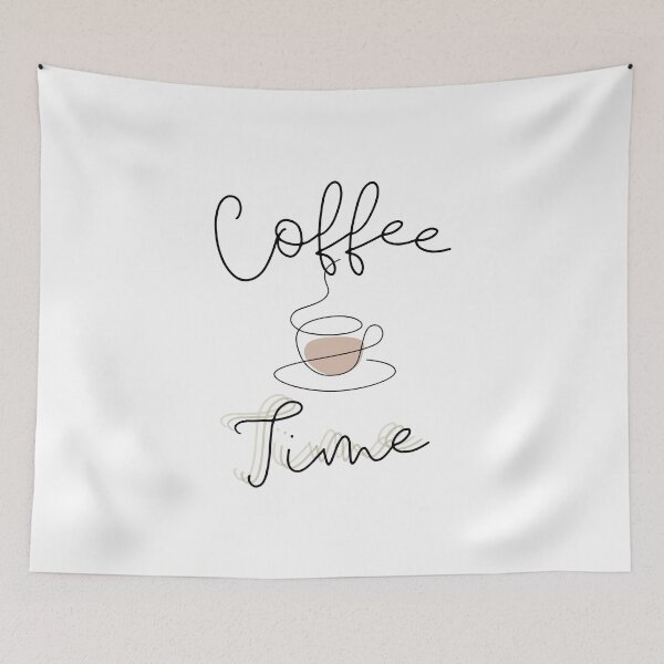 Item preview, Coffee Time Sketch Fine Line Art Elegant designed and sold by Lorens Designs.