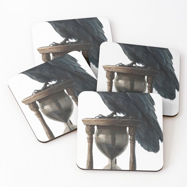 Item preview, Raven with Hourglass designed and sold by IllumeInk.