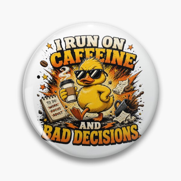 Item preview, I RUN ON CAFFEINE AND BAD DECISIONS designed and sold by Cavalier-org.