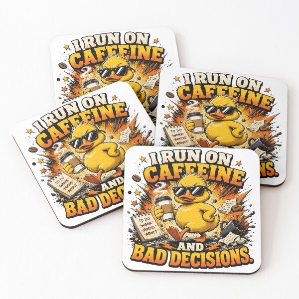 Item preview, I RUN ON CAFFEINE AND BAD DECISIONS designed and sold by Cavalier-org.