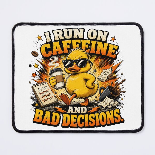 Item preview, I RUN ON CAFFEINE AND BAD DECISIONS designed and sold by Cavalier-org.