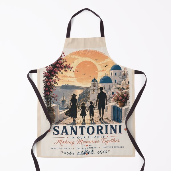 Item preview, Santorini Family Memories Together In Our Hearts designed and sold by BagFactoryUK.