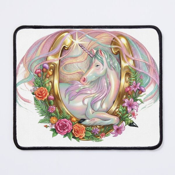 Item preview, Whimsical Unicorn Horseshoe Clipart designed and sold by Mnrrstudio.
