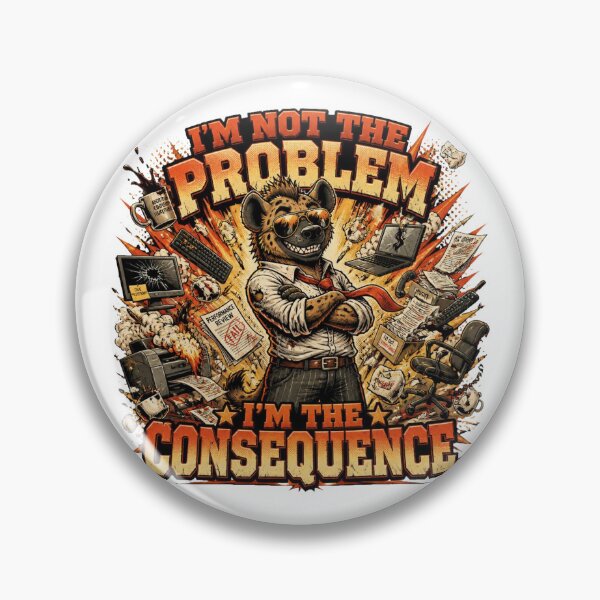 Item preview, I'm Not The Problem I'm The Consequence – Funny Hyena Vintage Comic T-Shirt designed and sold by Cavalier-org.