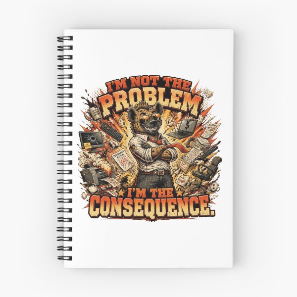 Item preview, I'm Not The Problem I'm The Consequence – Funny Hyena Vintage Comic T-Shirt designed and sold by Cavalier-org.