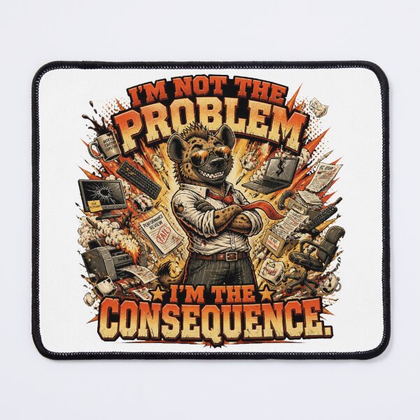 Item preview, I'm Not The Problem I'm The Consequence – Funny Hyena Vintage Comic T-Shirt designed and sold by Cavalier-org.
