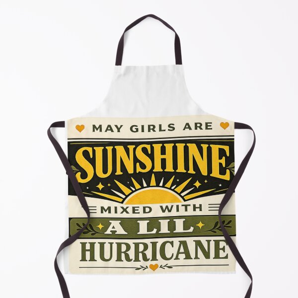 Item preview, May Girls Are Sunshine Mixed With A Lil Hurricane | Retro Birthday Design designed and sold by astersgraphics.