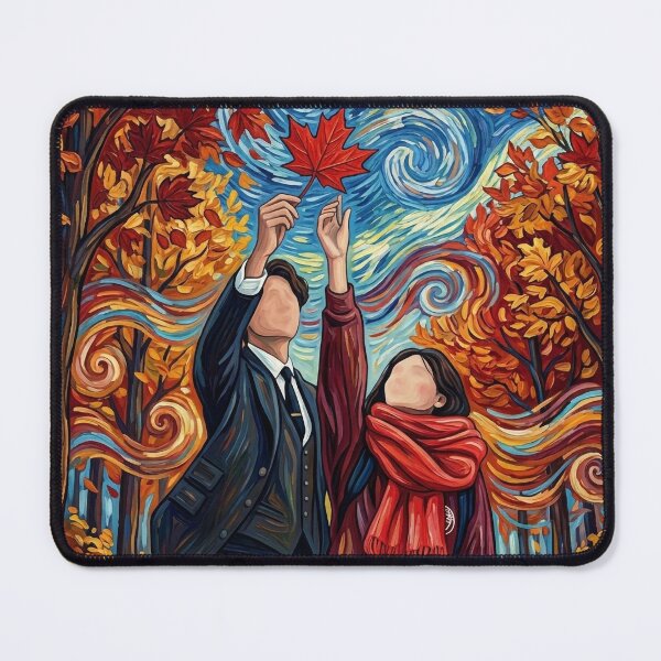 Item preview, Goblin Autumn Maple Leaf Starry Night Art designed and sold by HaruVibe-Studio.