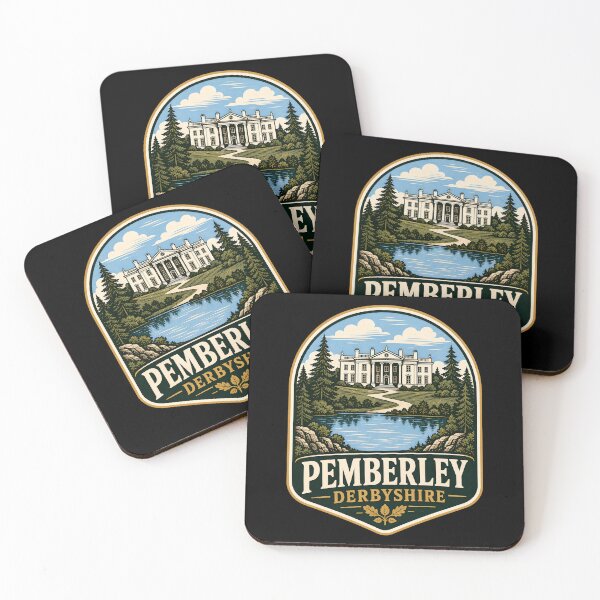 Item preview, Pemberley Derbyshire Pride and Prejudice Vintage Travel Poster Art designed and sold by Fenay Designs.