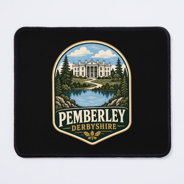 Item preview, Pemberley Derbyshire Pride and Prejudice Vintage Travel Poster Art designed and sold by Fenay Designs.