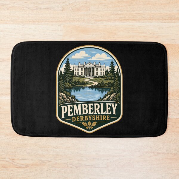 Item preview, Pemberley Derbyshire Pride and Prejudice Vintage Travel Poster Art designed and sold by Fenay Designs.
