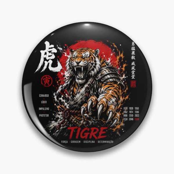 Item preview, Chinese Zodiac Tiger Samurai Warrior | Japanese Tattoo Graphic designed and sold by kzadoxico.