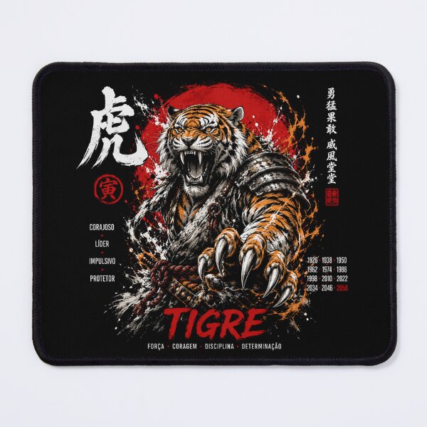 Item preview, Chinese Zodiac Tiger Samurai Warrior | Japanese Tattoo Graphic designed and sold by kzadoxico.