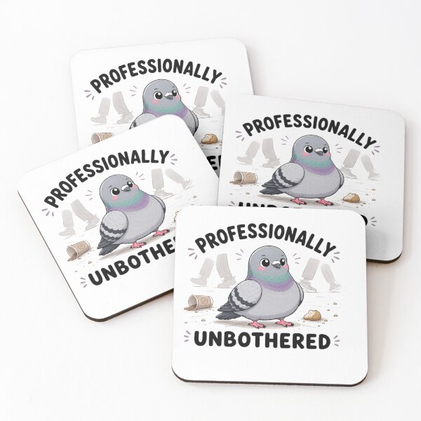 Item preview, Professionally Unbothered – Cute Pigeon Funny Bird Humor Design designed and sold by MotylekAnia.