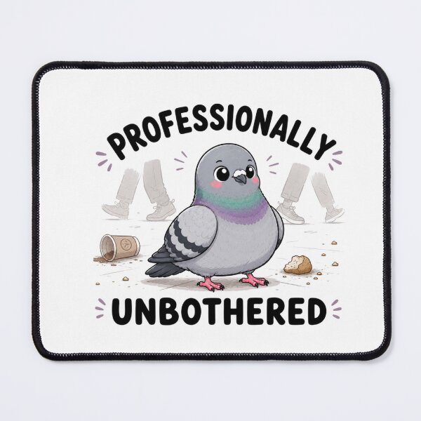 Item preview, Professionally Unbothered – Cute Pigeon Funny Bird Humor Design designed and sold by MotylekAnia.