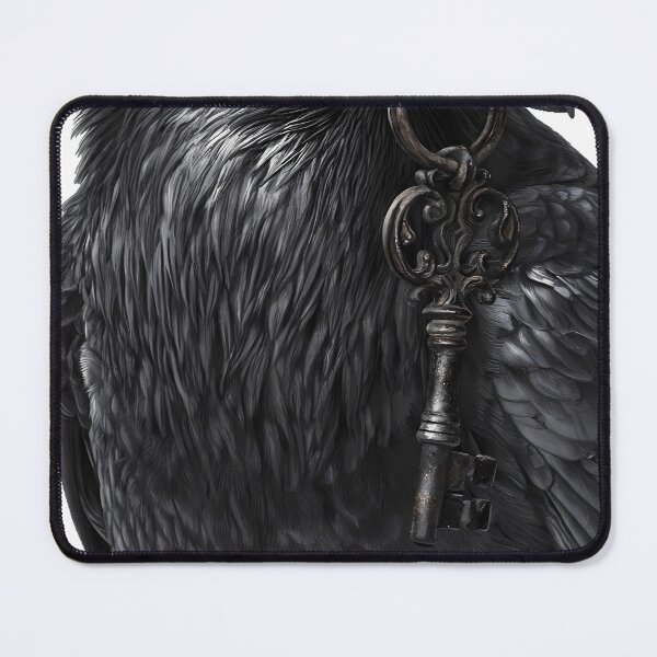 Item preview, Raven Holding Skeleton Key designed and sold by IllumeInk.