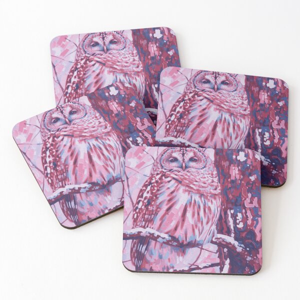 Item preview, Impressionist Pink Spotted Owl designed and sold by VividVortey.