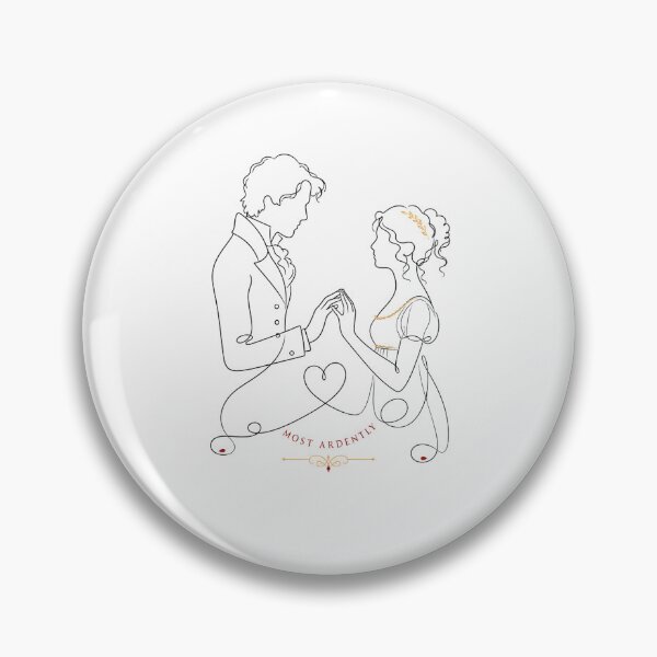Item preview, Pride and Prejudice Most Ardently Darcy and Elizabeth Silhouette designed and sold by Fenay Designs.