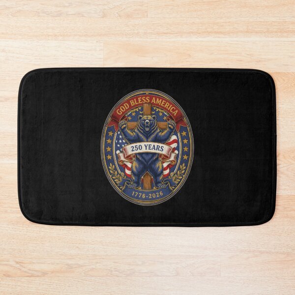 Item preview, God Bless America Bear Cross 250 Years 1776-2026 Patriotic Semiquincentennial v1 designed and sold by DarylWelsh2024.