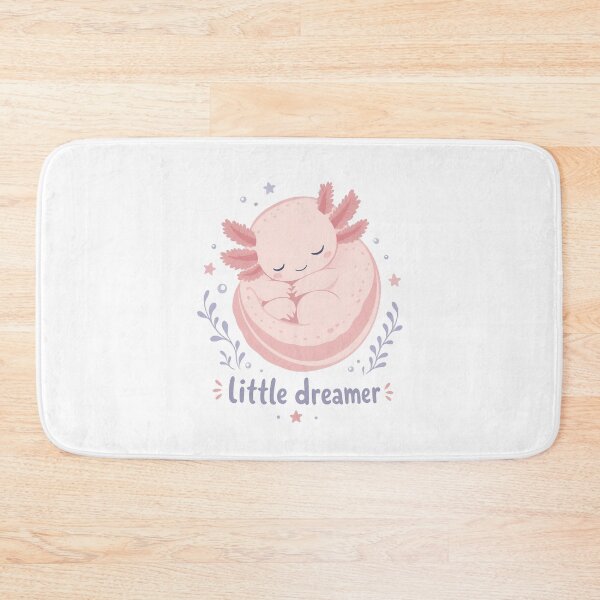 Item preview, Cute Axolotl Sleeping, "Little Dreamer" Text, Isolated designed and sold by RGShirtWorks.