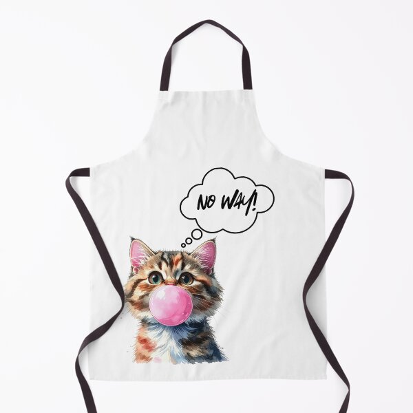Item preview, Cute Kitten Blowing Bubble Gum – No Way! designed and sold by EVESTUDIOART.