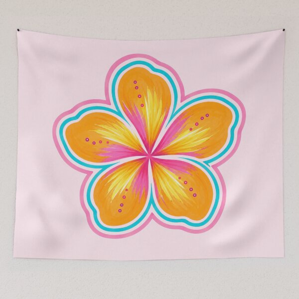 Item preview, Tropical Plumeria Flower Illustration | Vibrant Frangipani Floral Art | Hawaiian Bloom Design designed and sold by vitag.