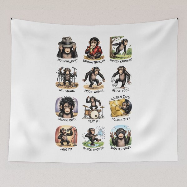 Item preview, Bubbles the Chimp Takes Over! - StickerPack designed and sold by Dhenin Studio.