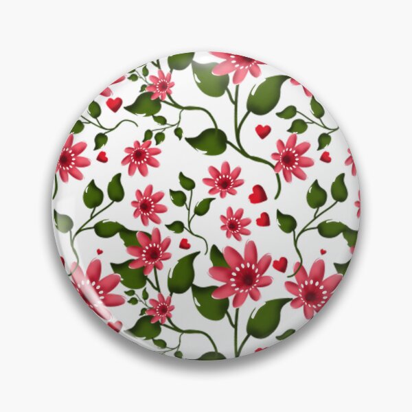Item preview, Red Floral Heart Pattern designed and sold by Trelvix-Dwaym.