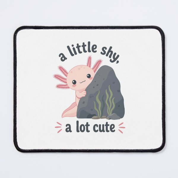 Item preview, Cute Axolotl Peeking Behind Rock, Transparent Background designed and sold by RGShirtWorks.