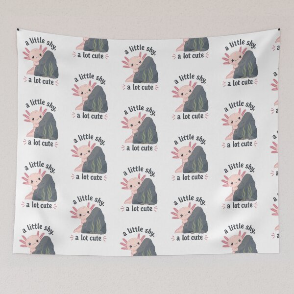 Item preview, Cute Axolotl Peeking Behind Rock, Transparent Background designed and sold by RGShirtWorks.