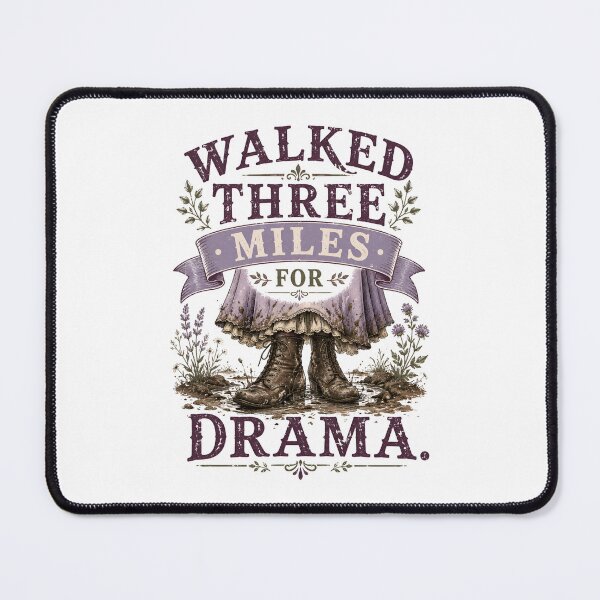 Item preview, Pride and Prejudice Walked Three Miles For Drama Vintage Art designed and sold by Fenay Designs.