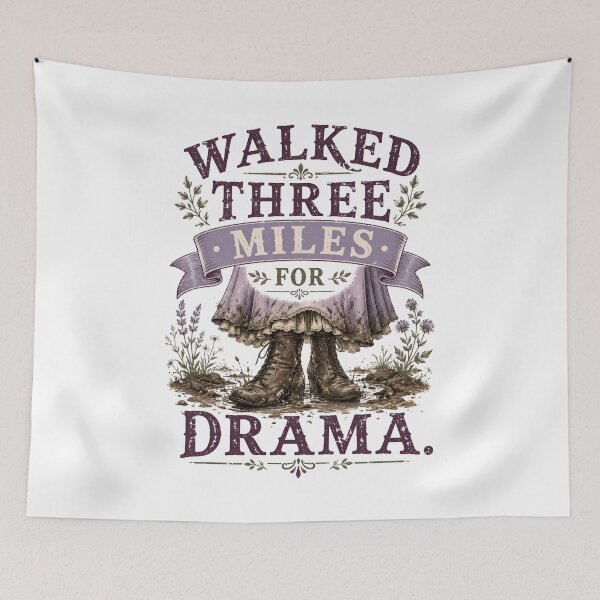 Item preview, Pride and Prejudice Walked Three Miles For Drama Vintage Art designed and sold by Fenay Designs.