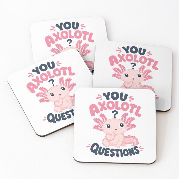 Item preview, Cute Axolotl with "You Axolotl Questions" text designed and sold by RGShirtWorks.