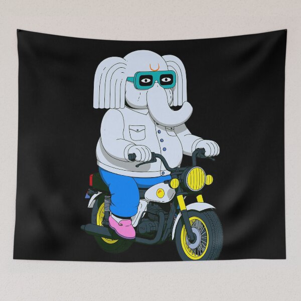 Item preview, Elephant Riding Classic Motorcycle Ganesha Pop Art designed and sold by PANNARUK THAILAND.