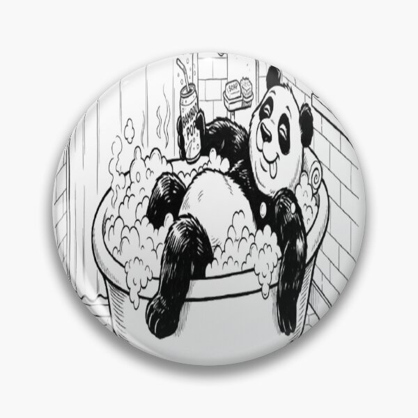 Item preview, Relaxing Panda in Bathtub – Cute Cartoon Shower Curtain designed and sold by GraffiCity.
