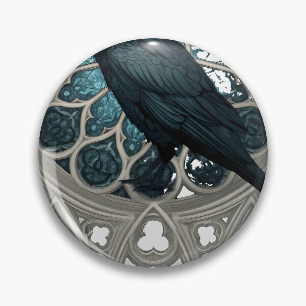 Item preview, Raven on Cathedral Window designed and sold by IllumeInk.