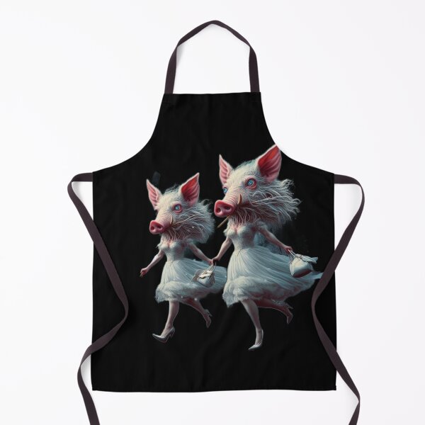 Item preview, Uncanny Boar Brides in White Dresses Gothic Horror Art designed and sold by LujziWorld.