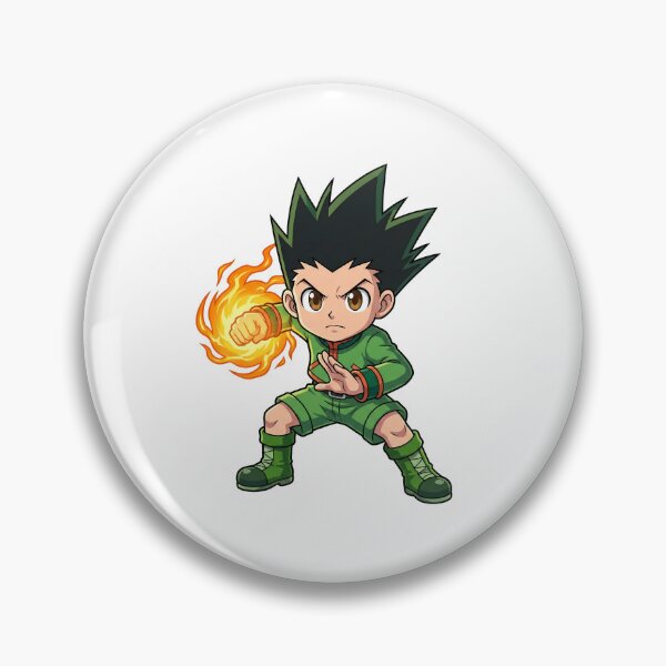 Item preview, Chibi Anime Fighter Orange Flame Fist - Green Combat Uniform designed and sold by lamiarte.
